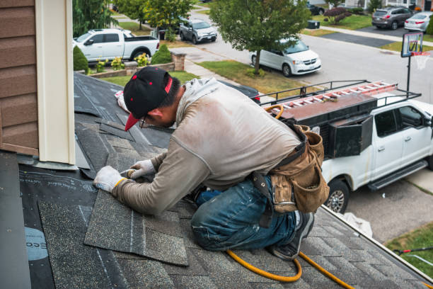 Professional Flat Roof Repair technician working in Brookpark, OH